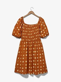Sanrio Pompompurin Allover Print Plus Smock Dress - BoxLunch Exclusive