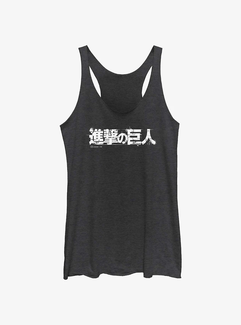 Attack on Titan Japanese Logo Womens Tank Top