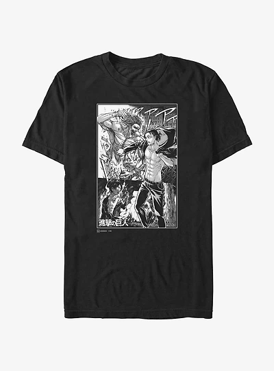 Attack on Titan Eren Yeager Manga Collage T-Shirt