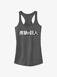 Attack on Titan Japanese Logo Girls Tank