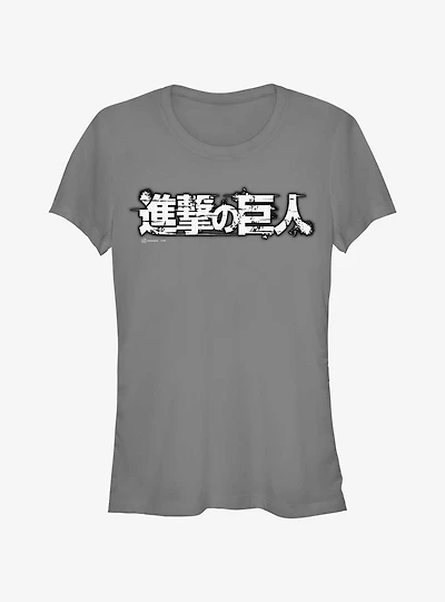 Attack on Titan Japanese Logo Girls T-Shirt