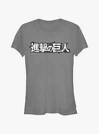 Attack on Titan Japanese Logo Girls T-Shirt