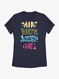 Disney Pixar Elemental Text Stack Womens T-Shirt