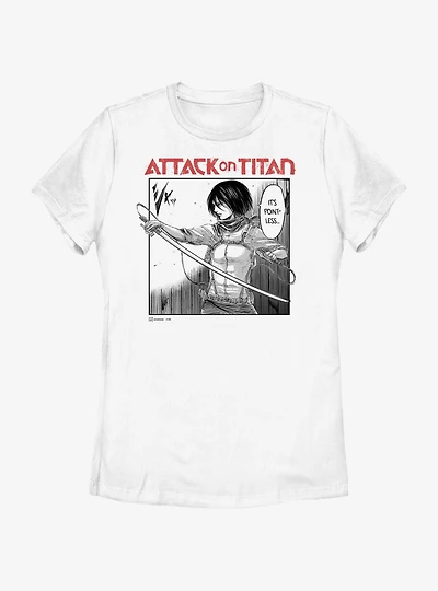 Attack on Titan Mikasa It's Pointless Manga Womens T-Shirt BoxLunch Web Exclusive