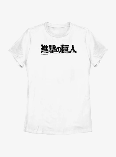 Attack on Titan Japanese Logo Womens T-Shirt