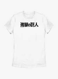 Attack on Titan Japanese Logo Womens T-Shirt
