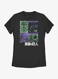 Attack on Titan Armored Founding and Titans Womens T-Shirt