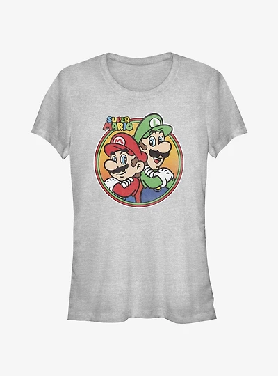 Nintendo Mario and Luigi Badge Girls T-Shirt