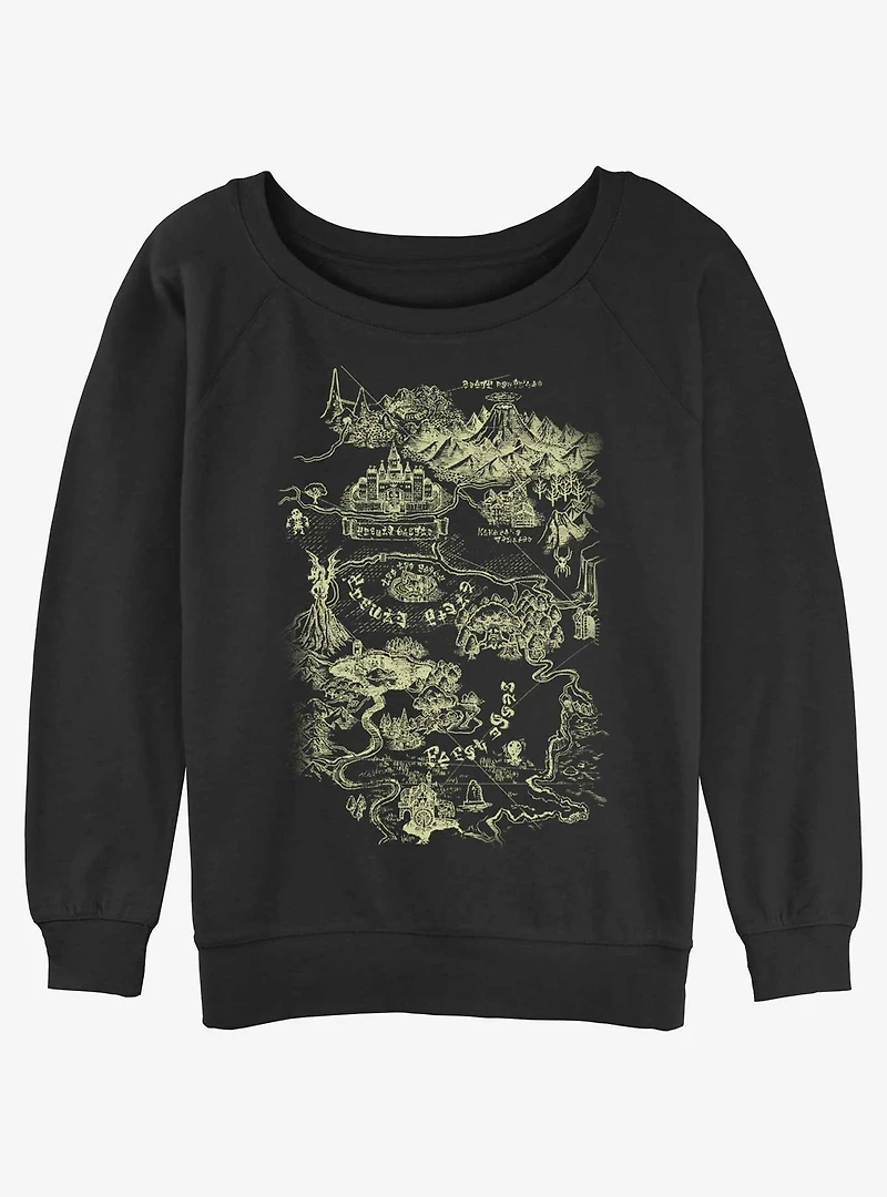 Nintendo The Legend of Zelda Map Girls Slouchy Sweatshirt