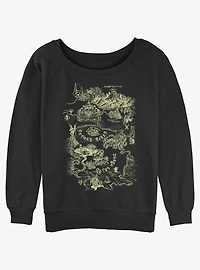 Nintendo The Legend of Zelda Map Girls Slouchy Sweatshirt