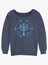 the Legend of Zelda: Breath Wild Crest Sheikah Girls Slouchy Sweatshirt