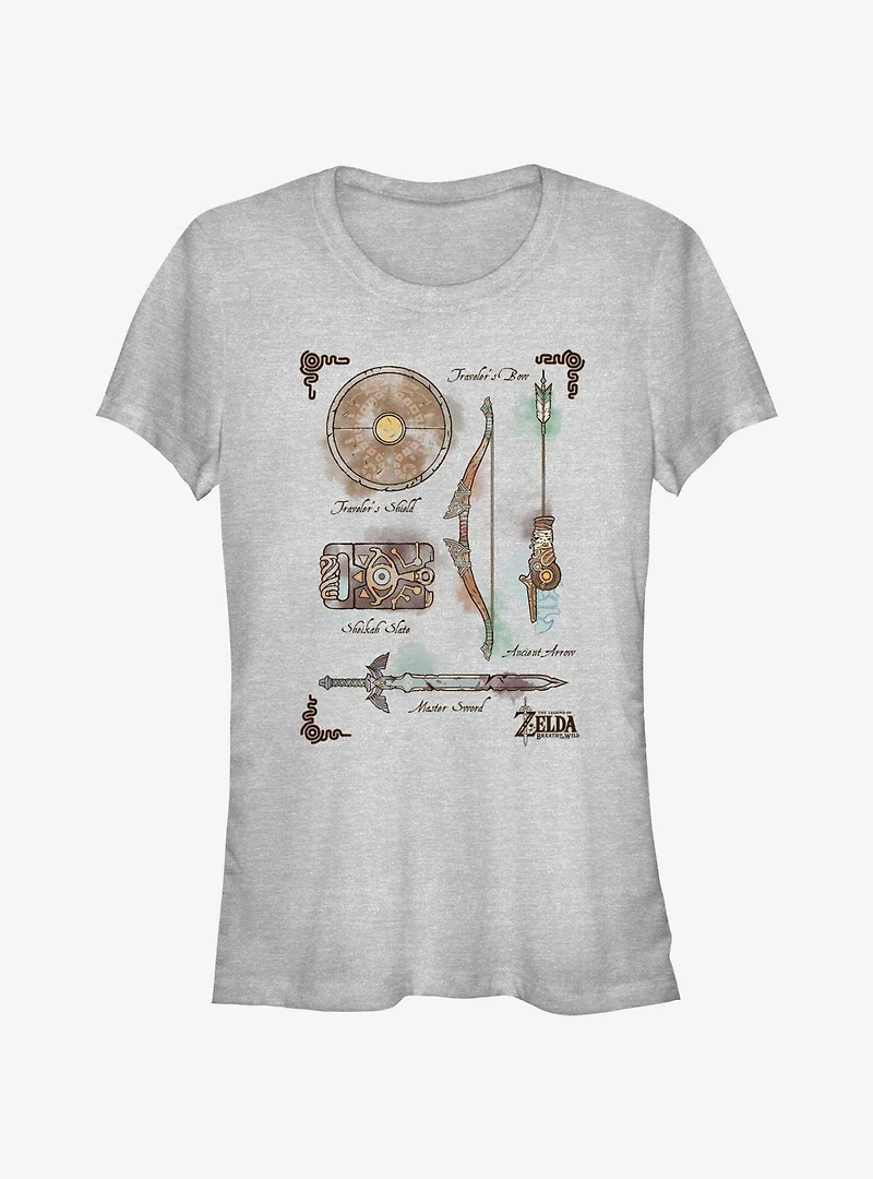 The Legend of Zelda Inventory Girls T-Shirt