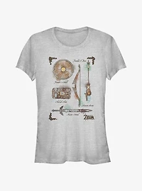 The Legend of Zelda Inventory Girls T-Shirt
