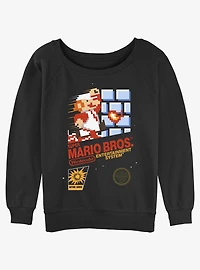 Nintendo Mario Pixel Girls Slouchy Sweatshirt