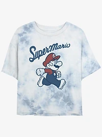 Nintendo Mario The Great Tie-Dye Girls Crop T-Shirt
