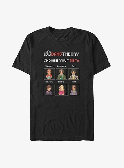 The Big Bang Theory Choose Your Nerd & Tall T-Shirt