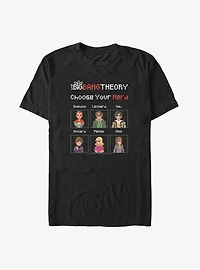 The Big Bang Theory Choose Your Nerd & Tall T-Shirt