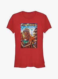 Disney Pixar Elemental Firetown Element City Poster Girls T-Shirt