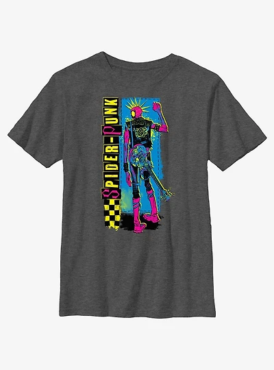 Marvel Spider-Man: Across The Spiderverse Spider-Punk Poster Youth T-Shirt