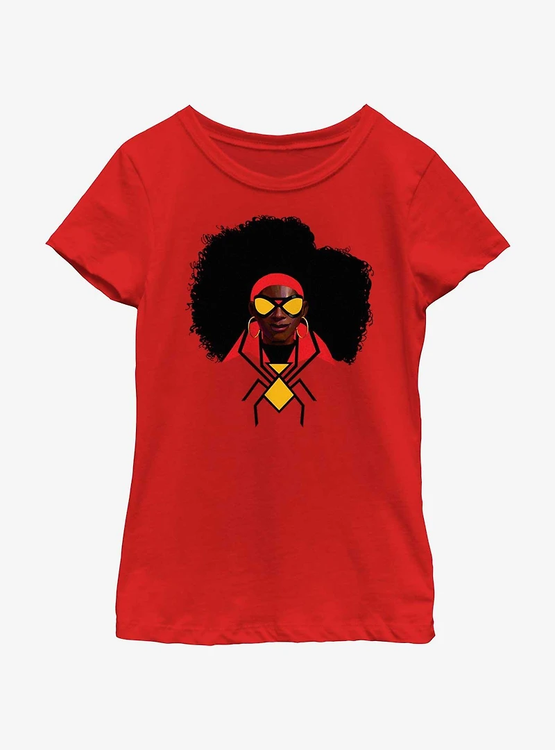 Marvel Spider-Man: Across The Spiderverse Jessica Drew Portrait Youth Girls T-Shirt