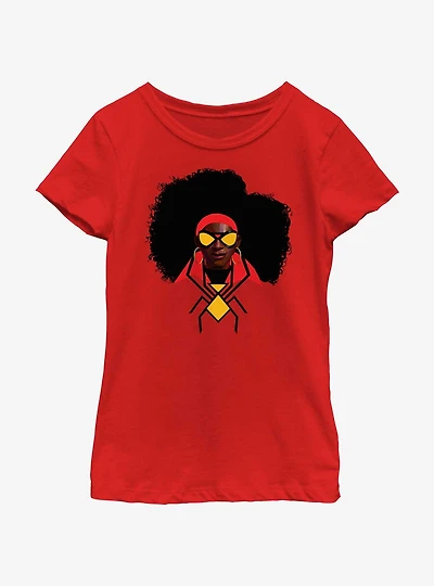 Marvel Spider-Man: Across The Spiderverse Jessica Drew Portrait Youth Girls T-Shirt