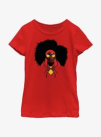 Marvel Spider-Man: Across The Spiderverse Jessica Drew Portrait Youth Girls T-Shirt
