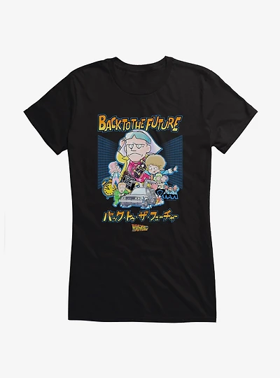 Back To The Future Anime Collage Girls T-Shirt