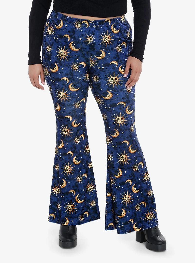 Celestial Velvet Bell Bottom Leggings Plus