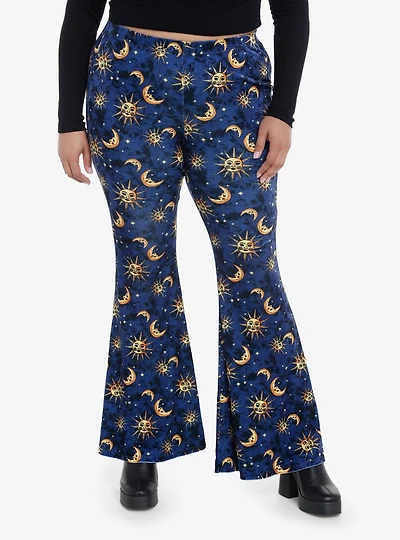 Celestial Velvet Bell Bottom Leggings Plus