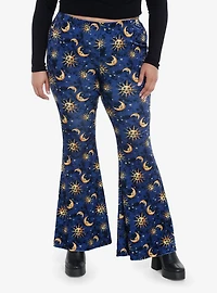 Celestial Velvet Bell Bottom Leggings Plus