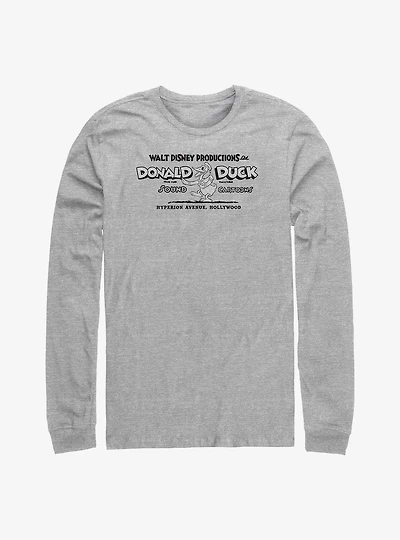 Disney100 Donald Duck Retro Walt Disney Productions Long-Sleeve T-Shirt