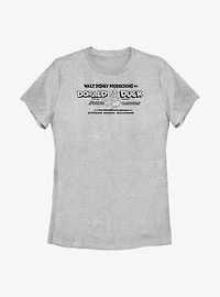 Disney100 Donald Duck Retro Walt Disney Productions Womens T-Shirt