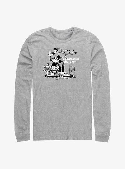 Disney100 Mickey Mouse Steamboat Willie Long-Sleeve T-Shirt