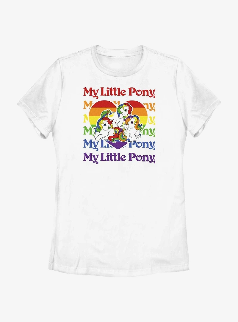 My Little Pony Rainbow Name Stack Pride T-Shirt