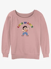 Steven Universe Love Is Pride Slouchy Sweatshirt