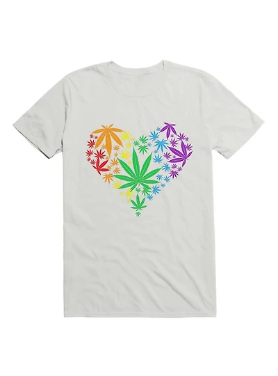Marijuana LGBT Heart T-Shirt