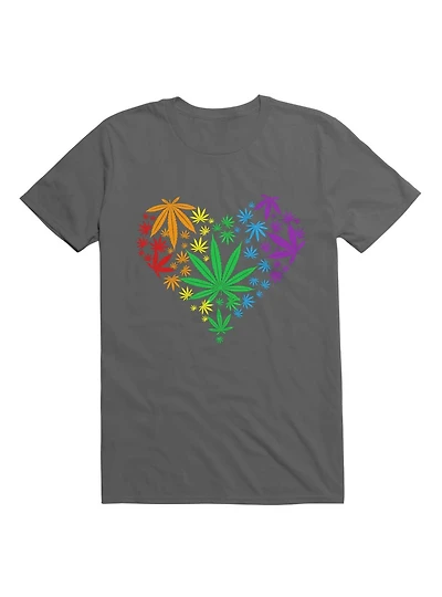 Marijuana LGBT Heart T-Shirt