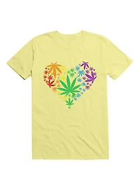 Marijuana LGBT Heart T-Shirt