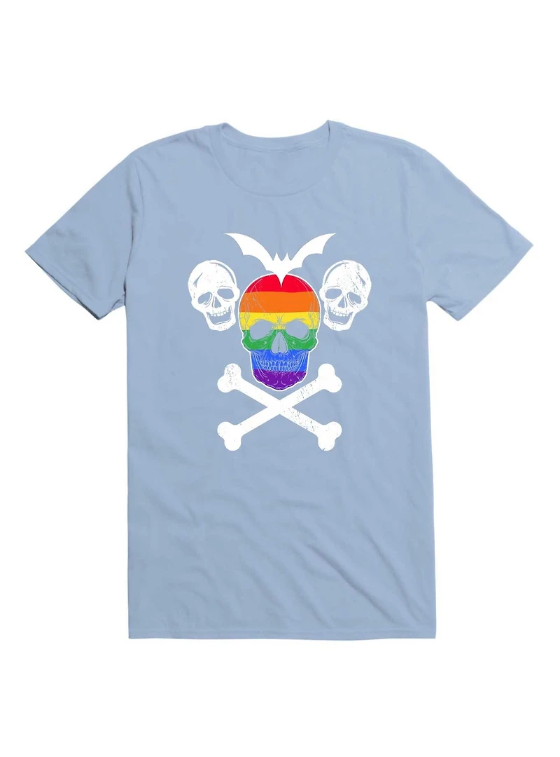 LGBT Halloween Rainbow Skull T-Shirt