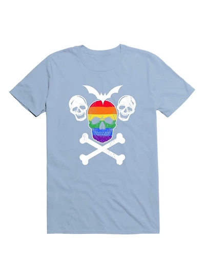 LGBT Halloween Rainbow Skull T-Shirt
