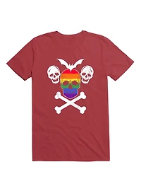 LGBT Halloween Rainbow Skull T-Shirt
