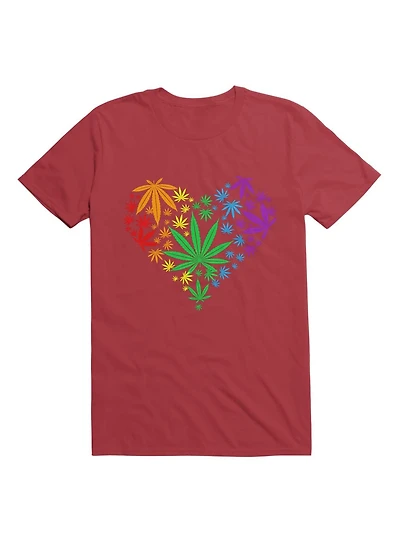 Marijuana LGBT Heart T-Shirt