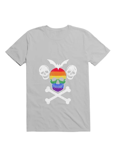 LGBT Halloween Rainbow Skull T-Shirt