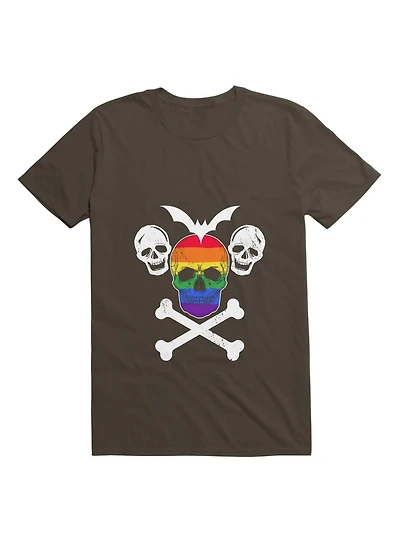LGBT Halloween Rainbow Skull T-Shirt