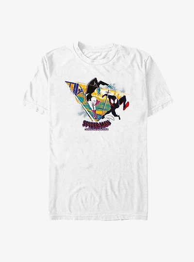 Marvel Spider-Man: Across the Spider-Verse Cityscape Spiders Extra Soft T-Shirt