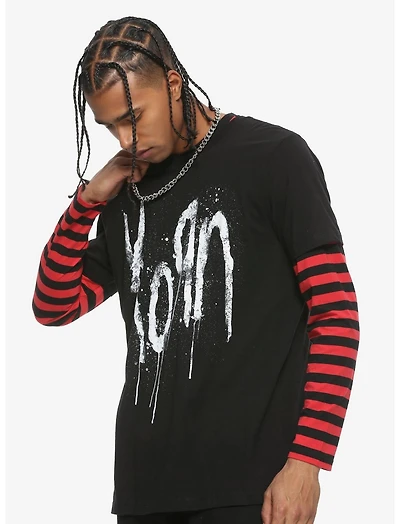 Red & Black Stripe Long-Sleeve T-Shirt