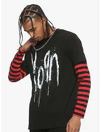 Red & Black Stripe Long-Sleeve T-Shirt