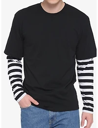Black & White Stripe Long-Sleeve T-Shirt