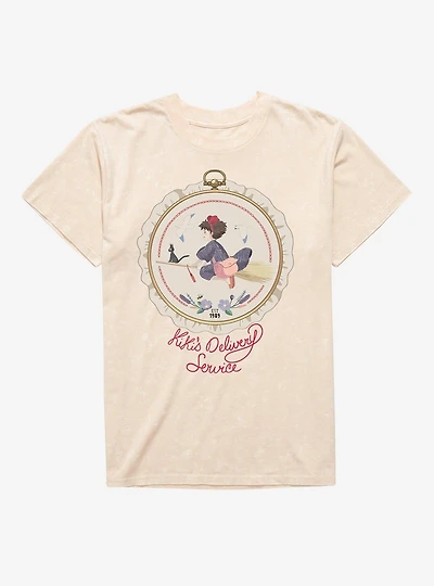 Studio Ghibli Kiki's Delivery Service Sewing Patch Mineral Wash T-Shirt
