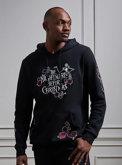 Disney The Nightmare Before Christmas Floral Logo Hoodie - BoxLunch Exclusive